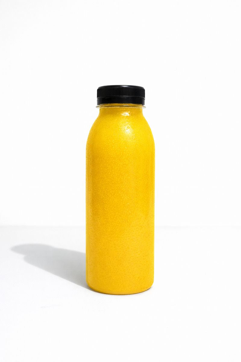 Golden Hour turmeric and citrus immunity juice bottle by Slimmish Ltd.